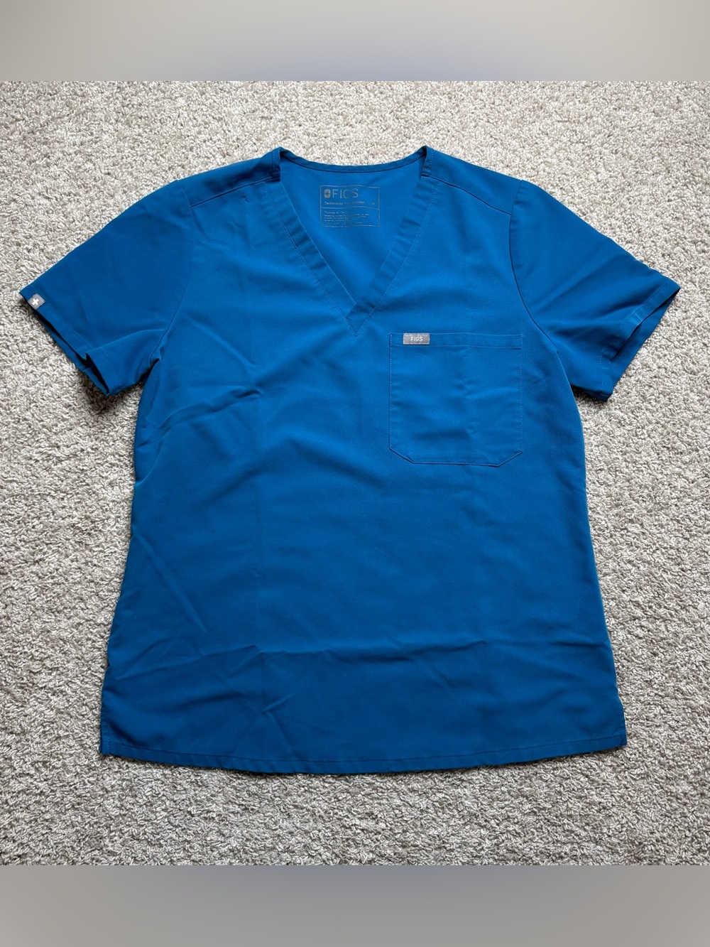 Figs Women's Short Sleeve Scrub Top in Royal Blue